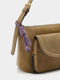 Bolso De Hombro Con Piel