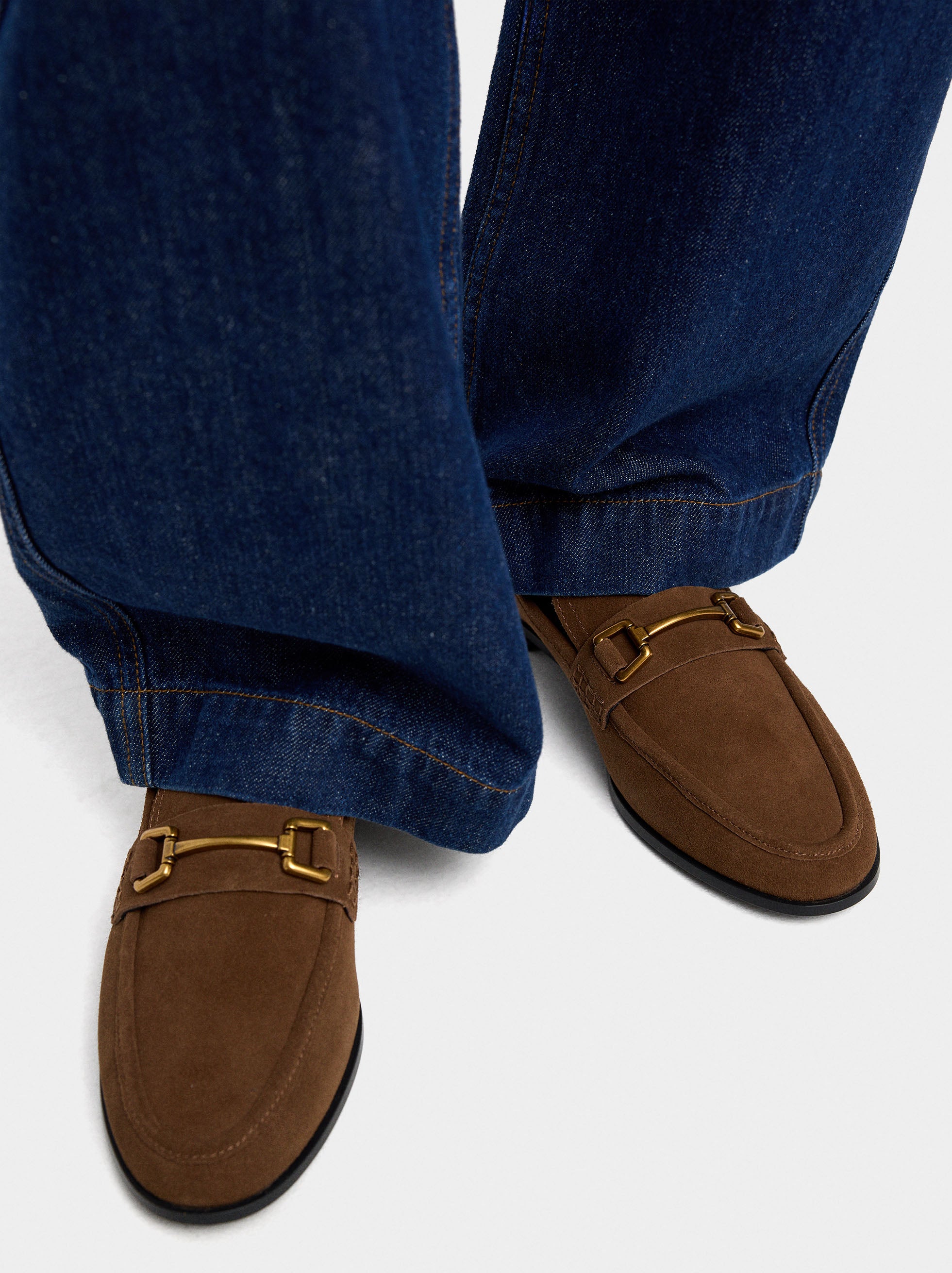 Mocasines De Piel Con Hebilla