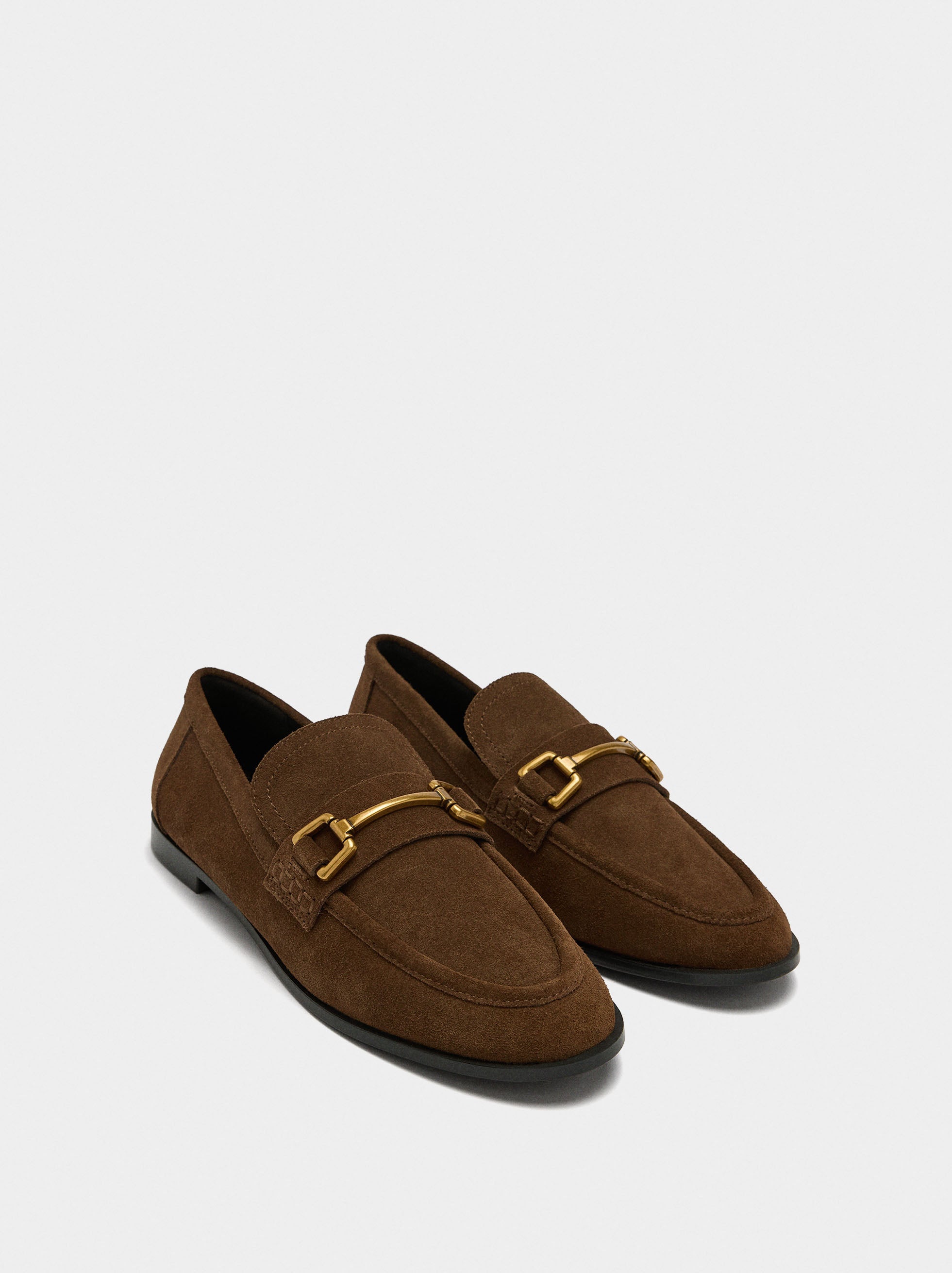Mocasines De Piel Con Hebilla