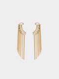 Pendientes Ear Jacket Con Perlas Y Barras