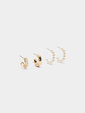 Set De Aros Abiertos Con Perlas