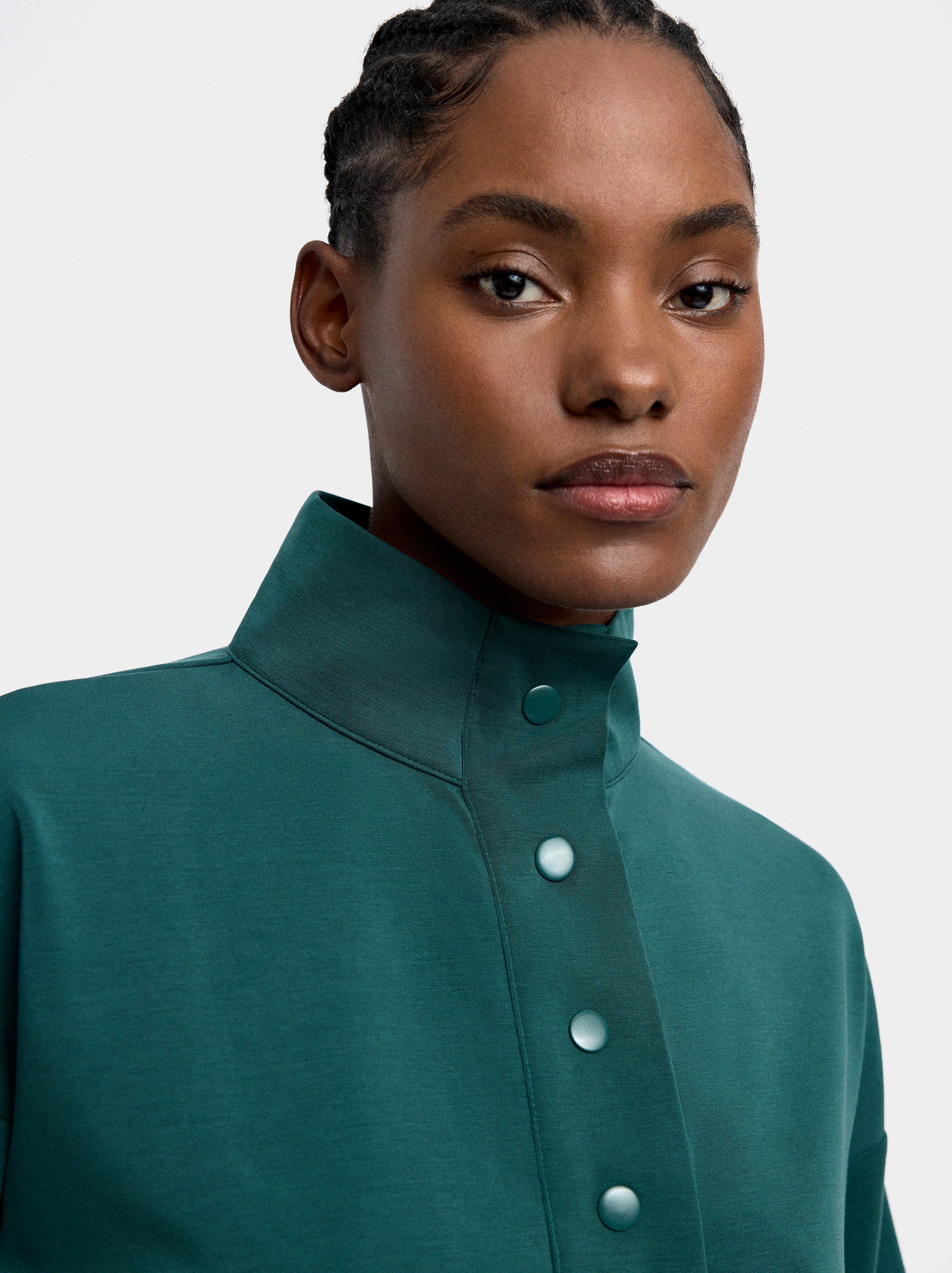 Sudadera Con Botones Tacto Suave