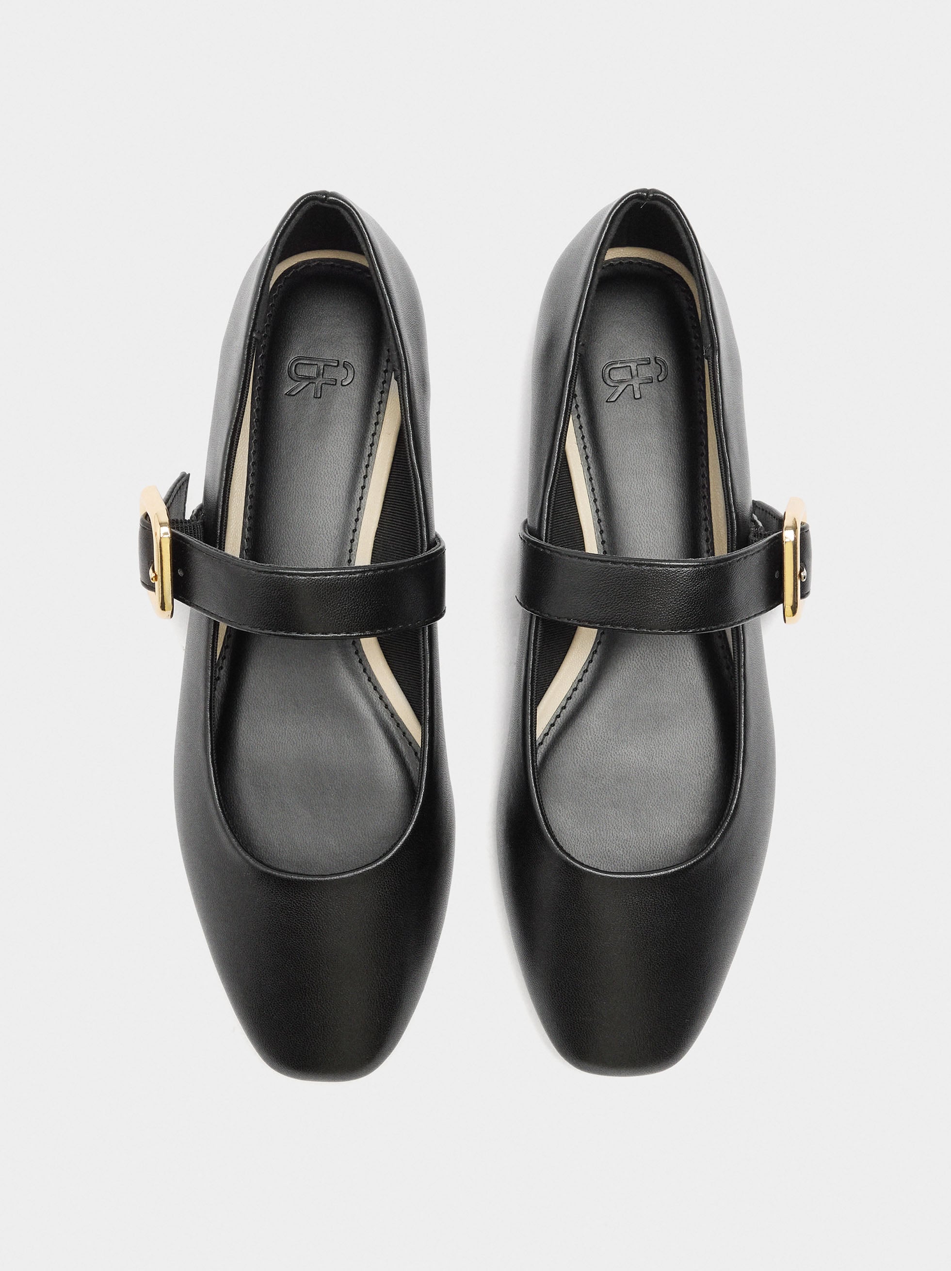 Bailarinas Con Tira Y Hebilla Cuadrada