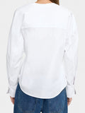 Camisa Con Drapeado De 100% Algodón