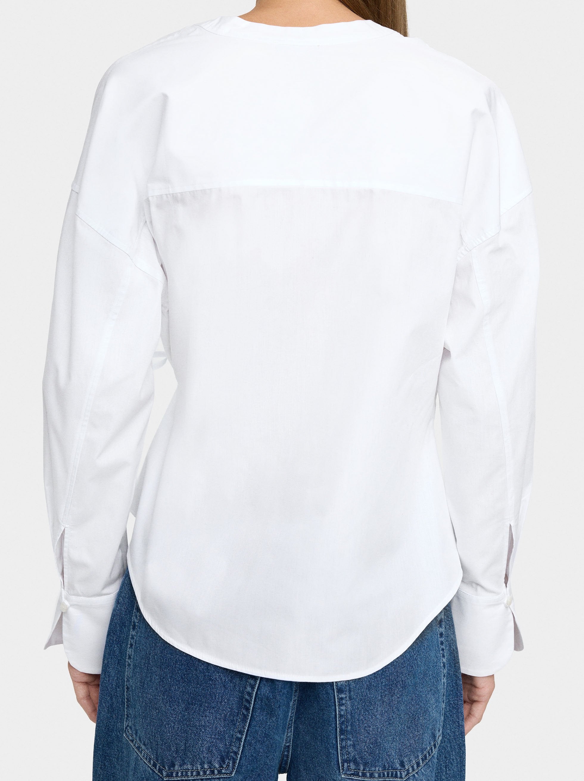 Camisa Con Drapeado De 100% Algodón