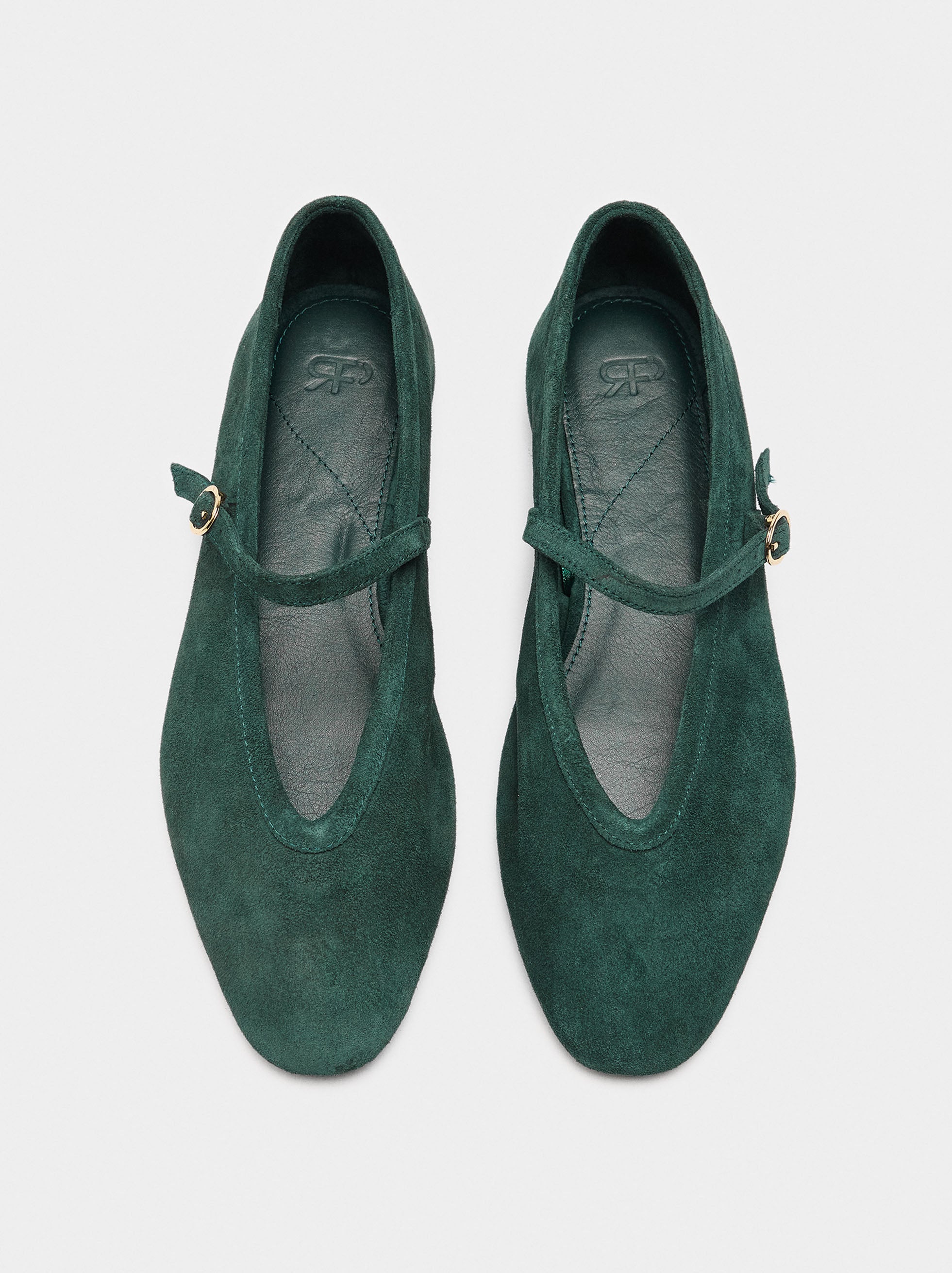 Bailarinas De Piel Con Tira Y Hebilla