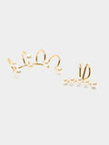 Set De Earcuffs De Perlas