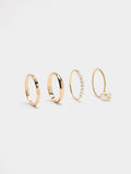 Set De Anillos Con Perlas