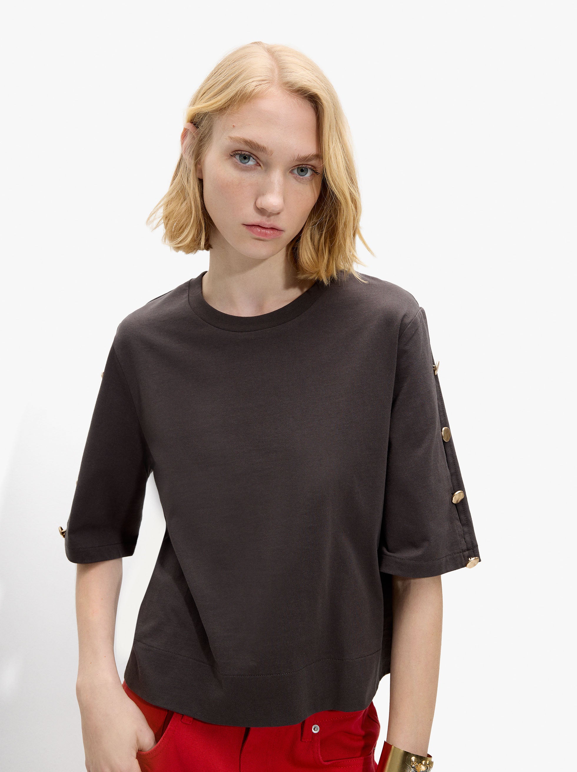 Camiseta Con Botones 100% Algodón