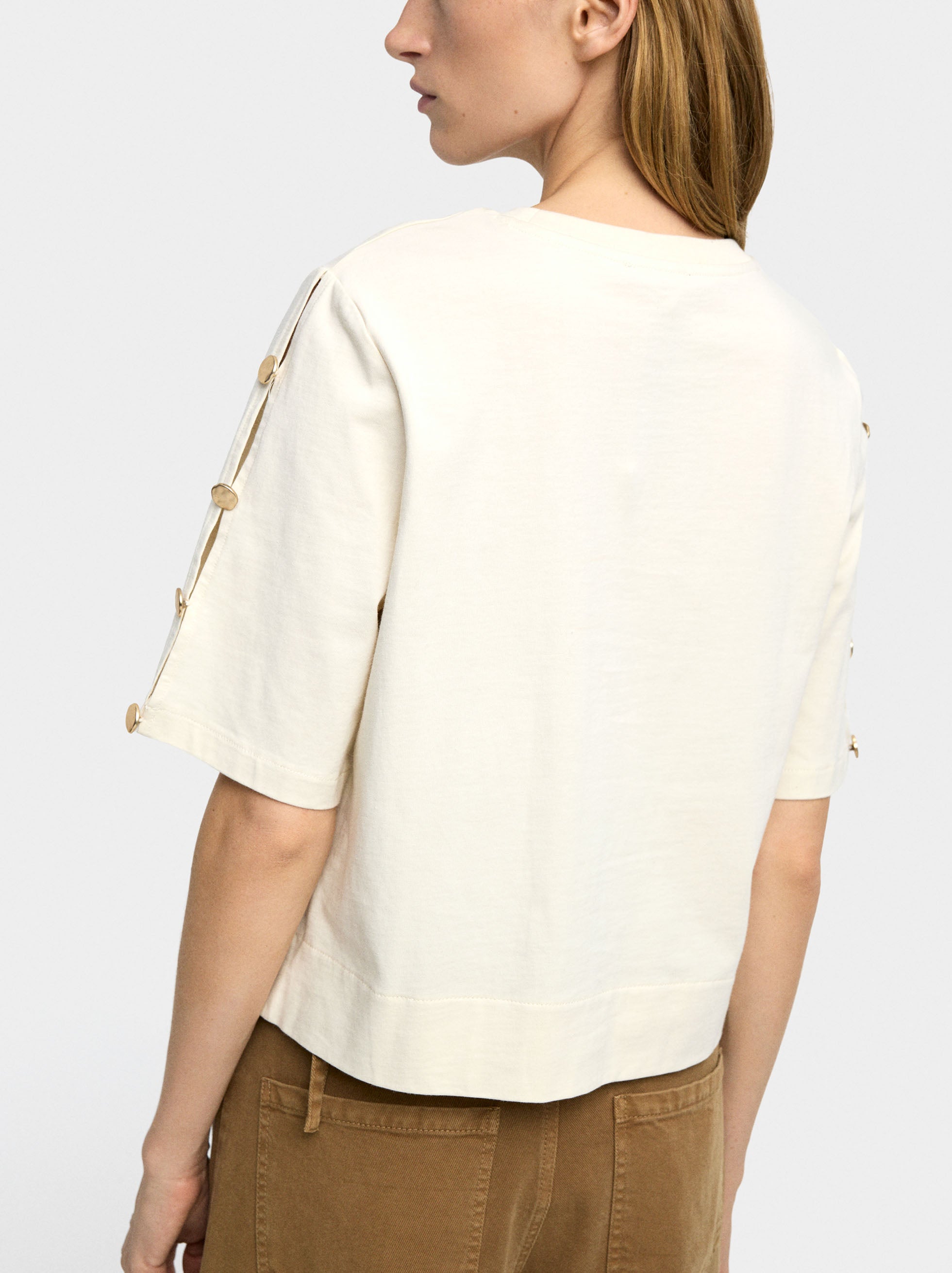 Camiseta Con Botones 100% Algodón