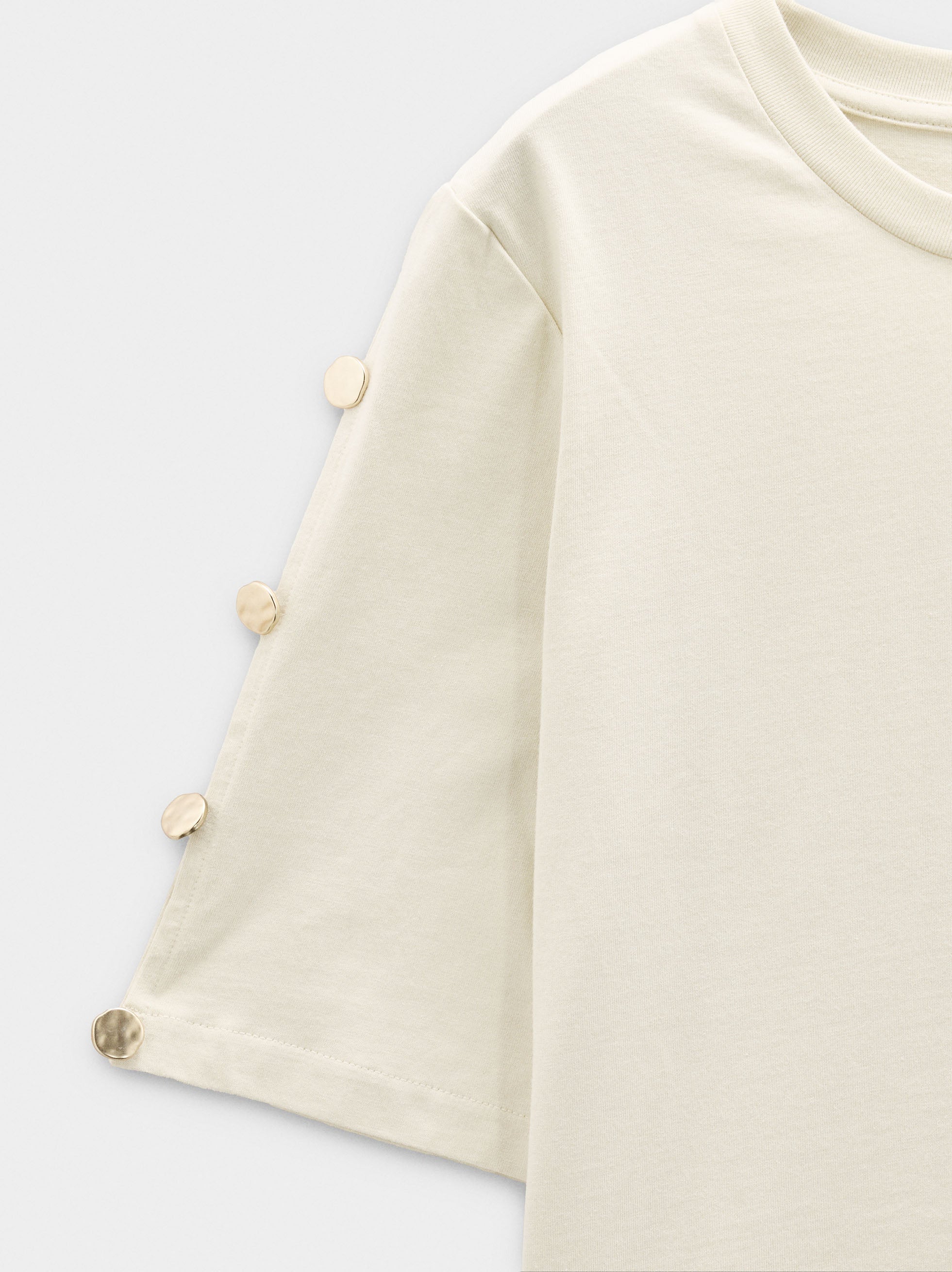 Camiseta Con Botones 100% Algodón