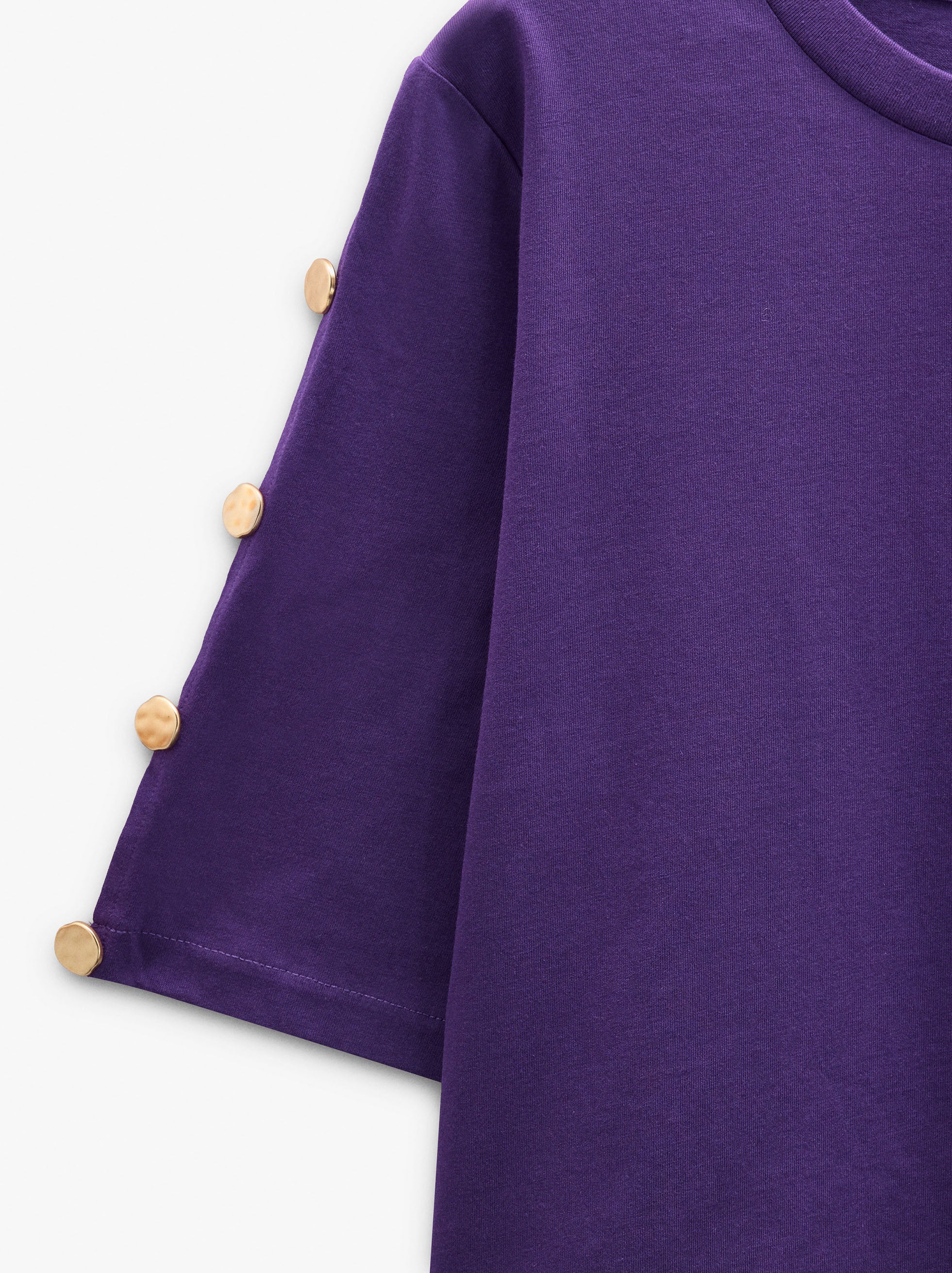 Camiseta Con Botones 100% Algodón