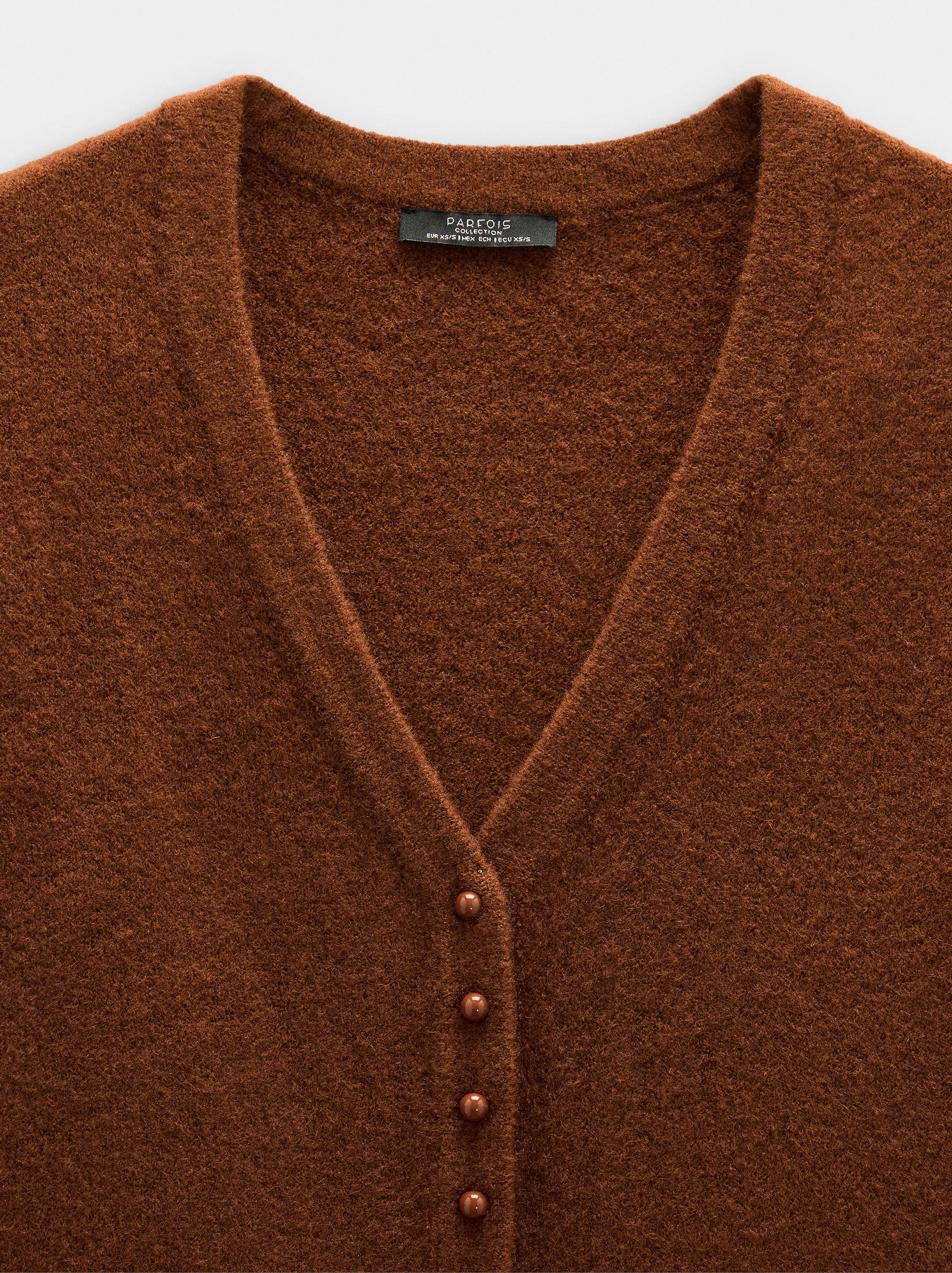 Cárdigan De Punto Escote En V