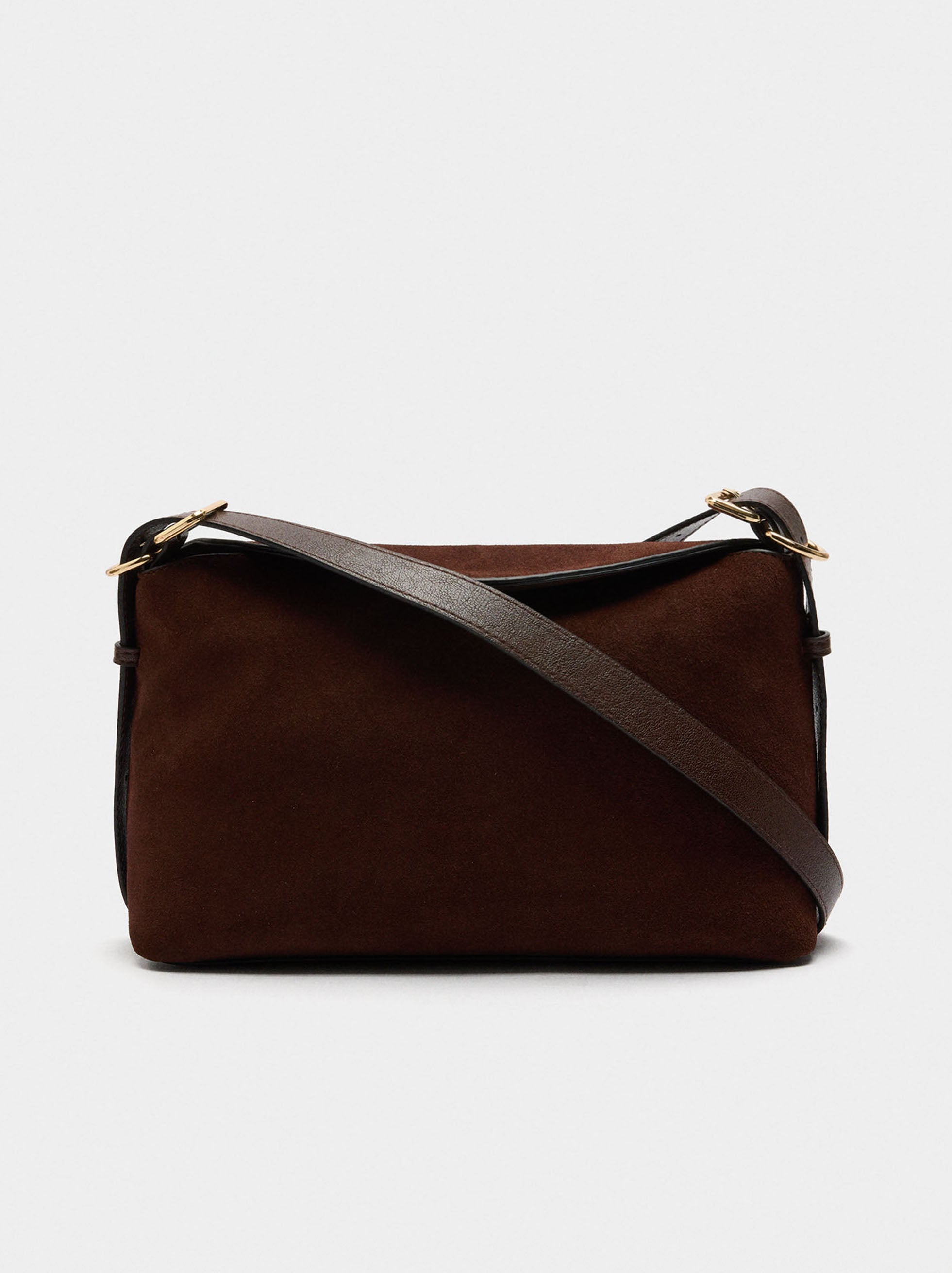 Bolso Bandolera Con Piel