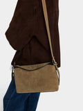 Bolso Bandolera Con Piel