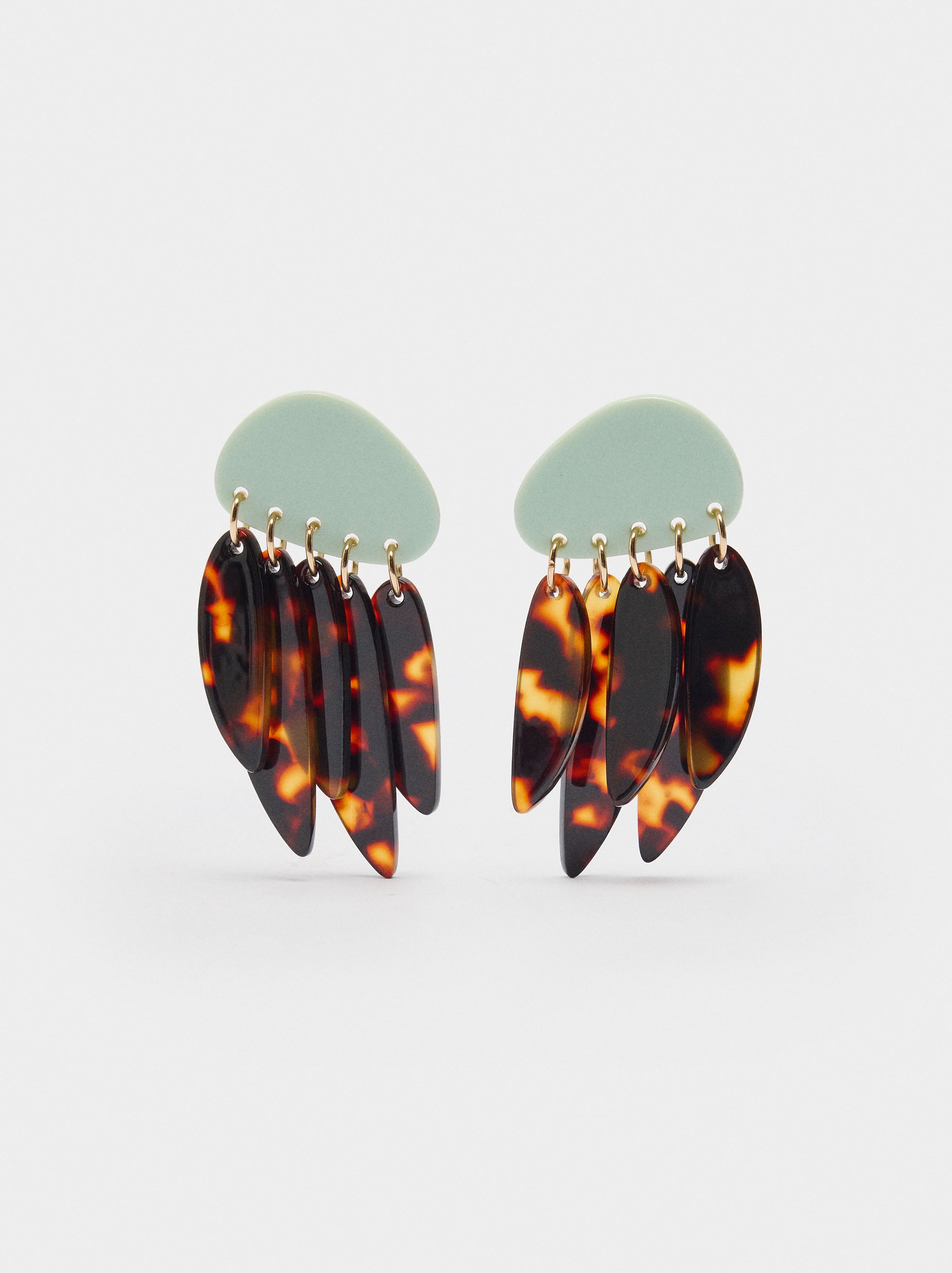 Pendientes Largos De Resina