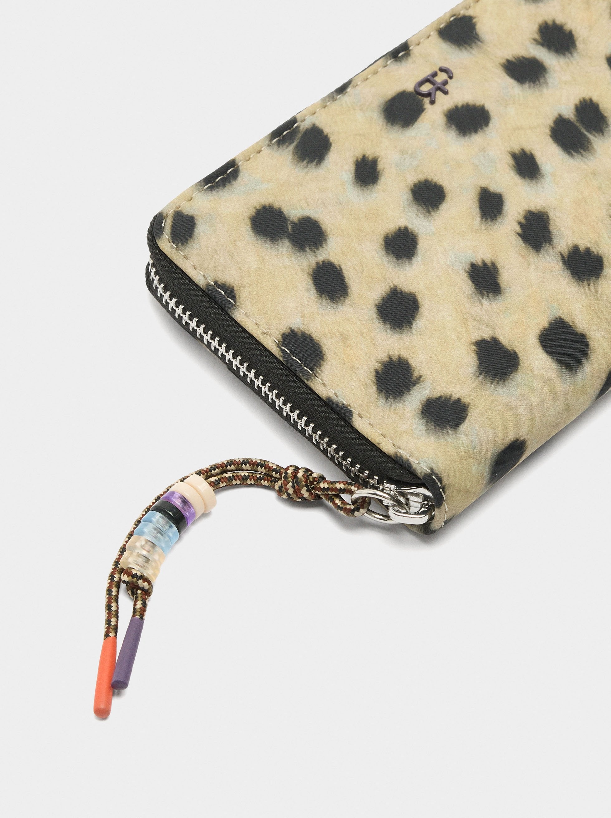 Cartera De Nylon Estampado Animal