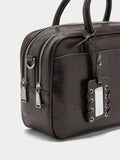 Bolso Bowling De Efecto Envejecido
