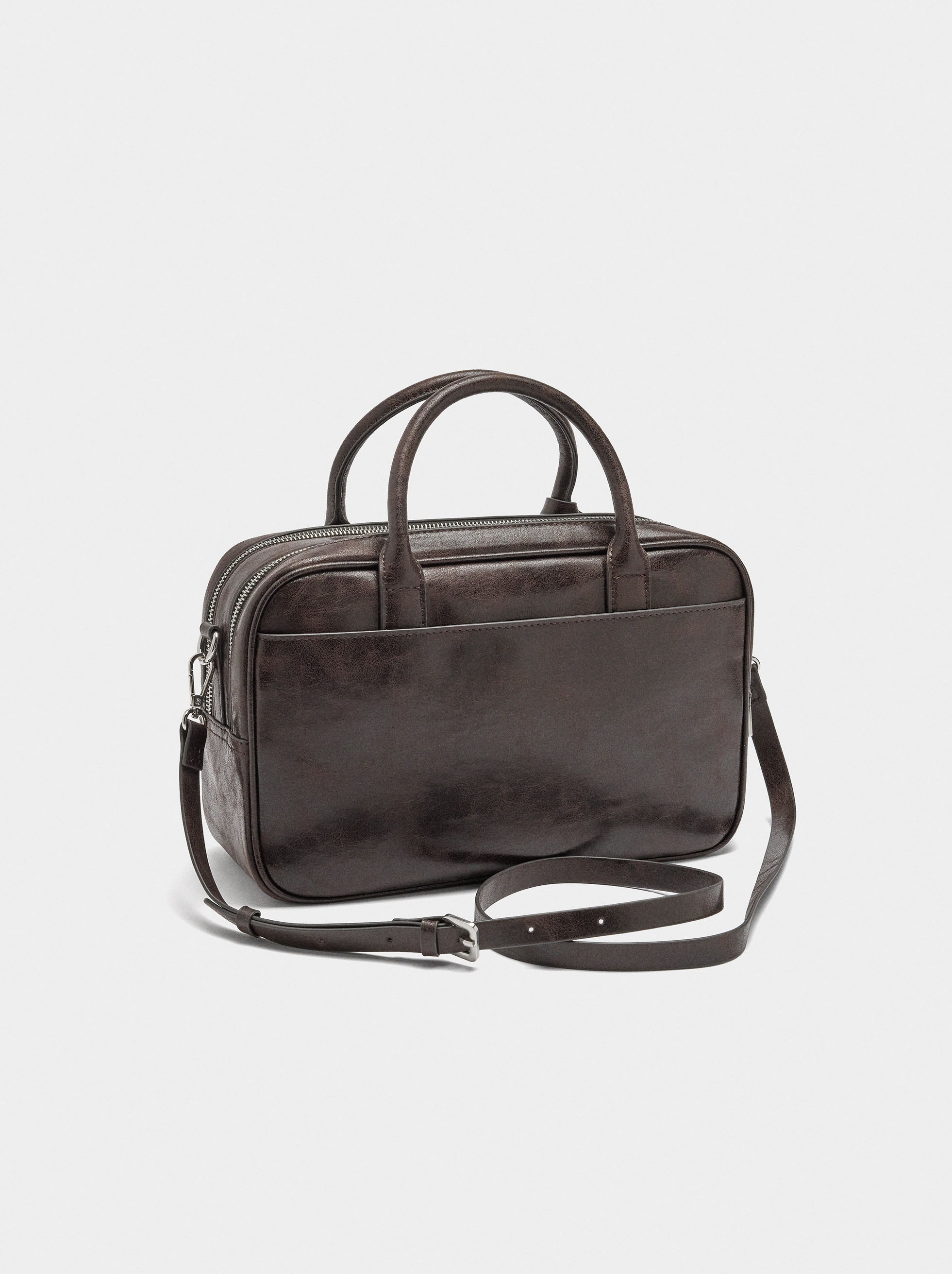 Bolso Bowling De Efecto Envejecido