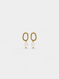 Pendientes Con Perlas - Acero Inoxidable