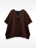 Poncho De Punto Con Hebilla