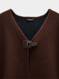 Poncho De Punto Con Hebilla