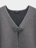 Poncho De Punto Con Hebilla