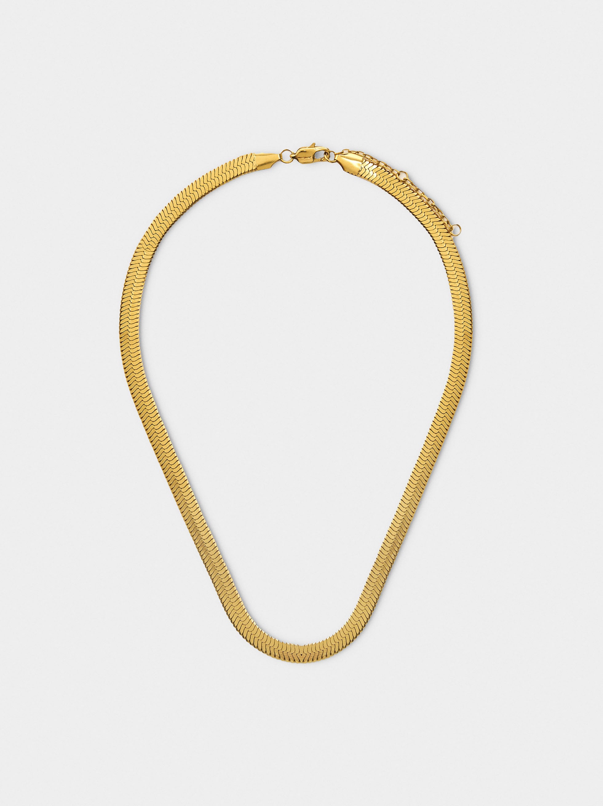 Collar Corto Cadena De Cobra - Acero Inoxidable