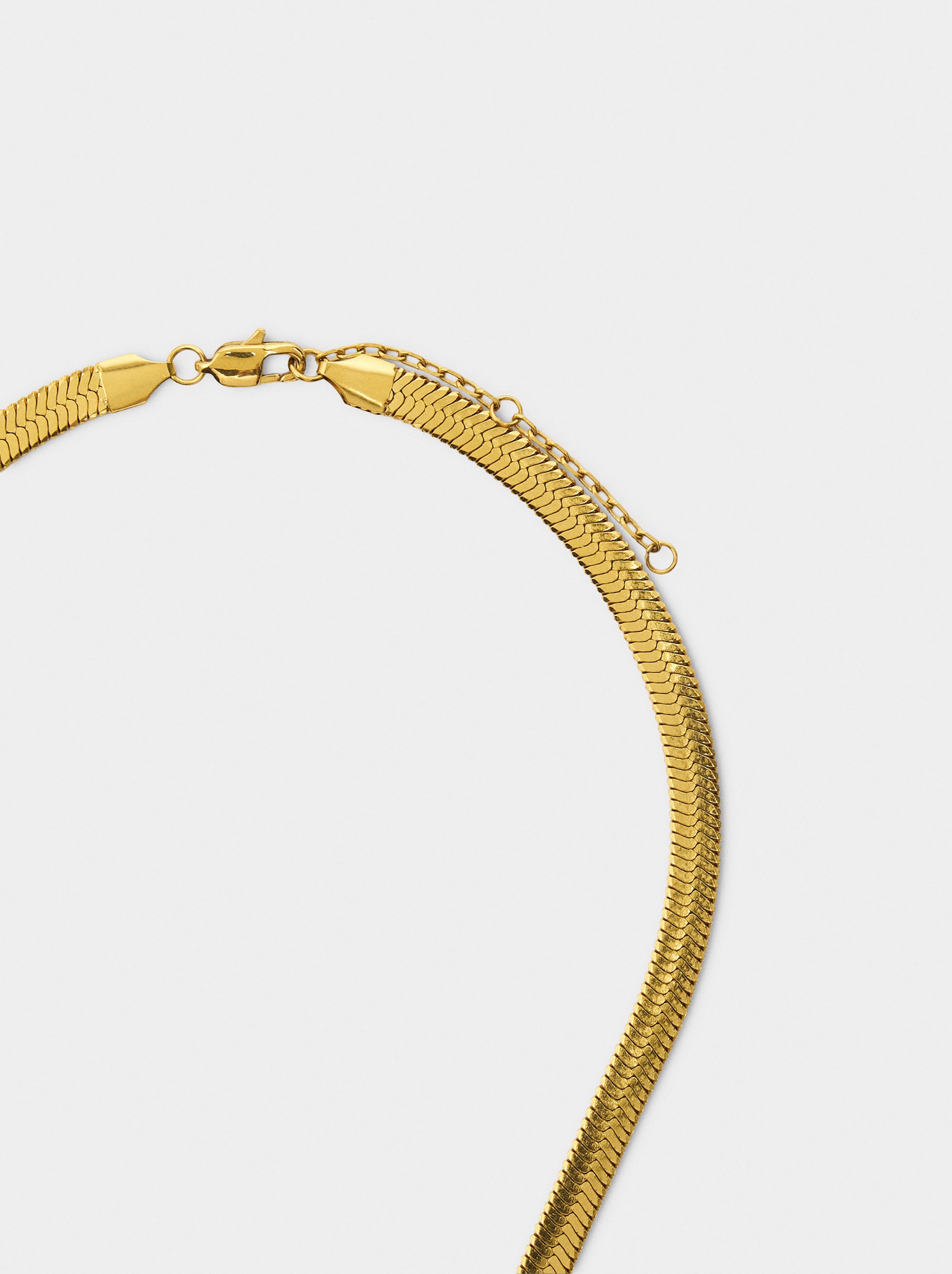 Collar Corto Cadena De Cobra - Acero Inoxidable