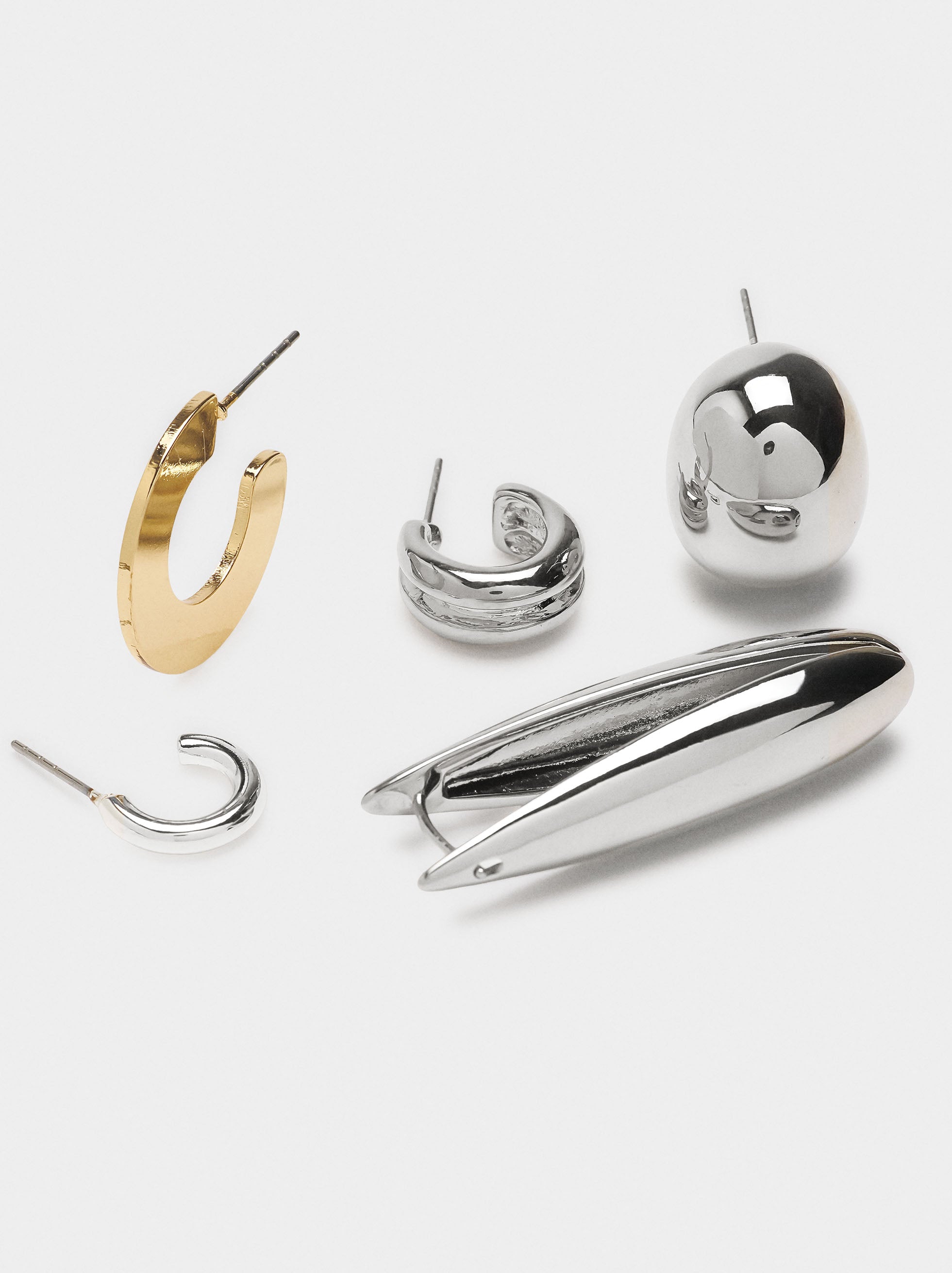 Set De Pendientes Bicolor