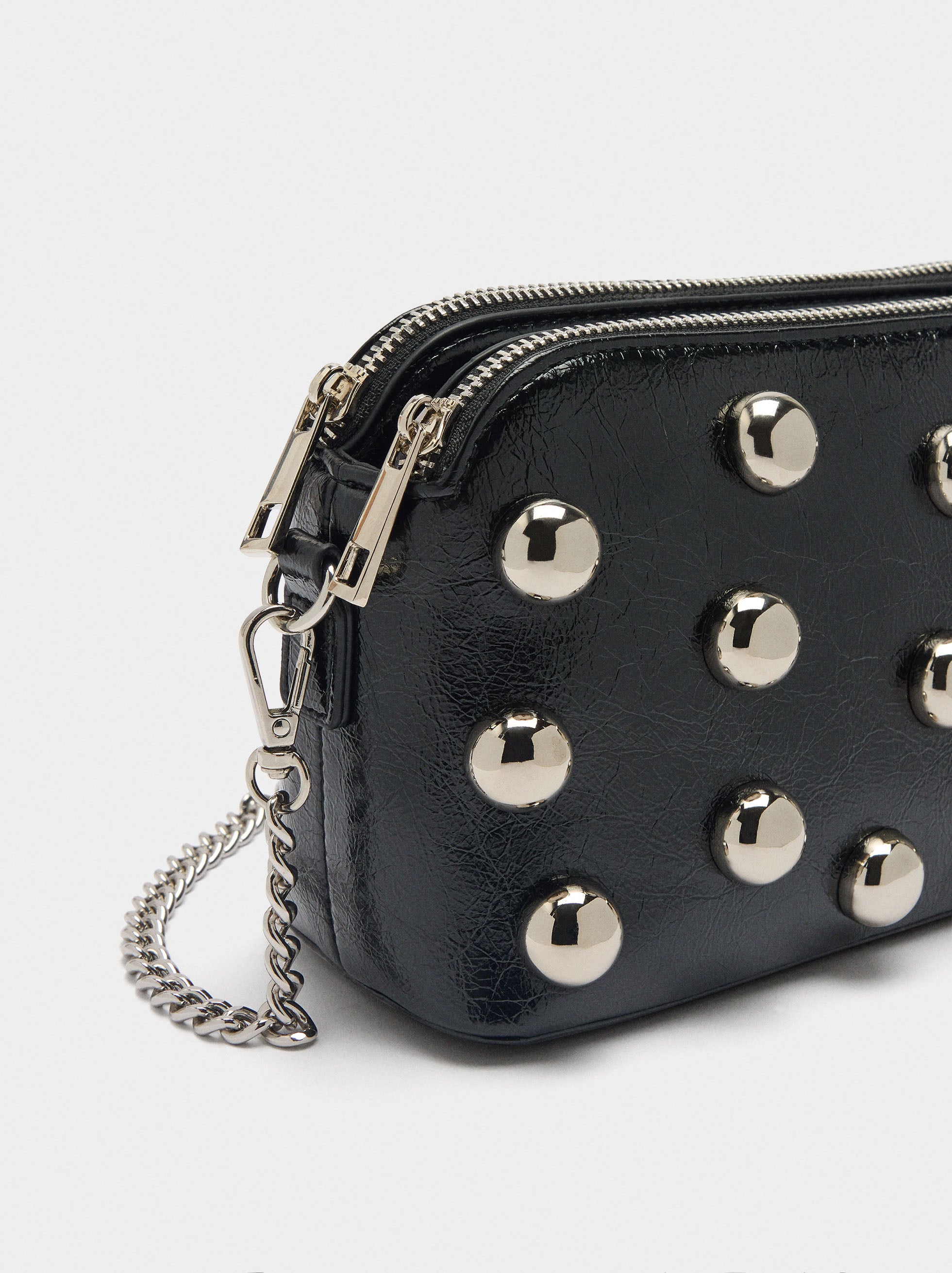 Bolso Bandolera Con Esferas Metálicas