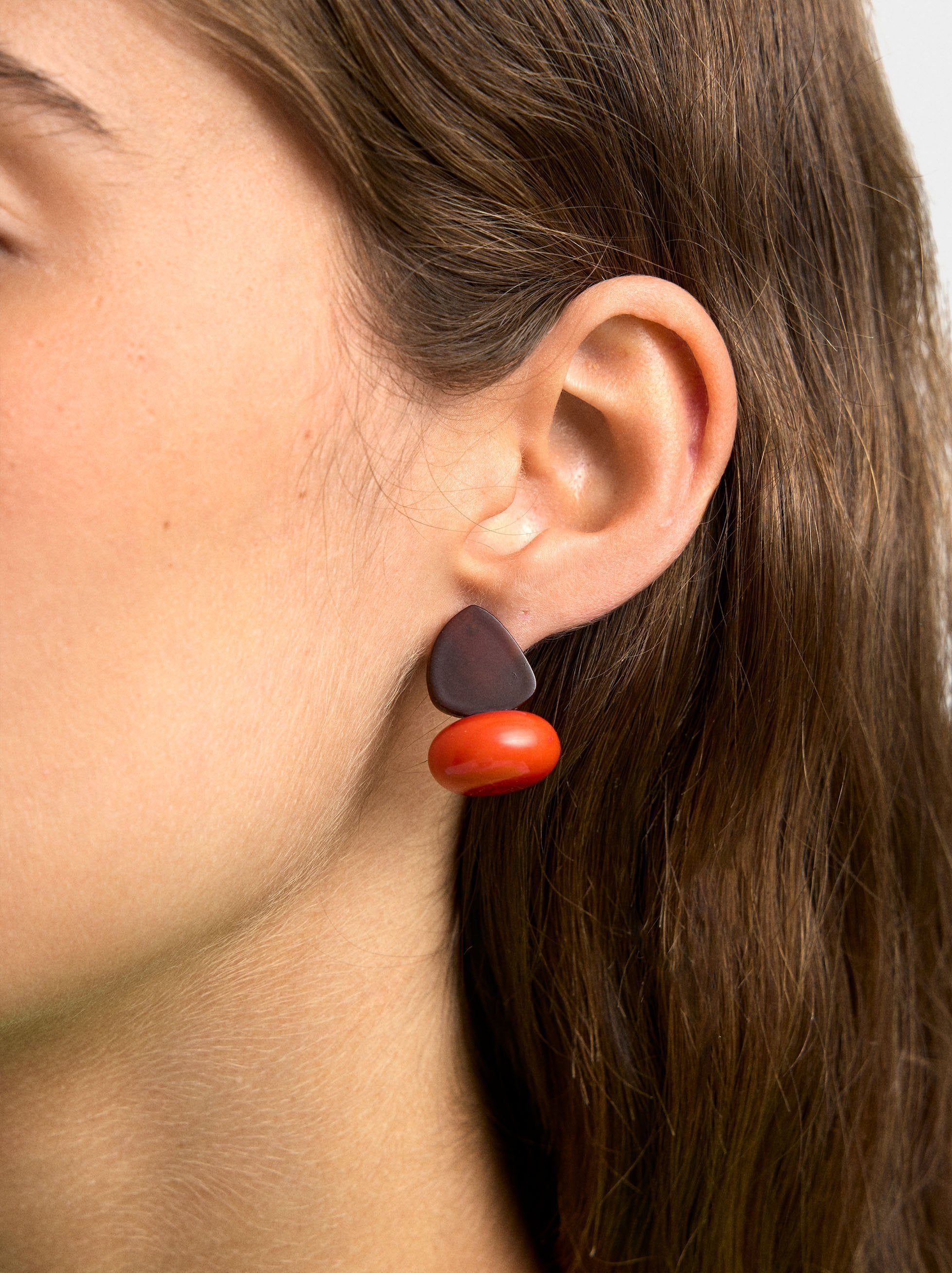 Pendientes Cortos De Resina