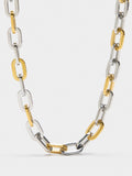 Collar De Eslabones Bicolor - Acero Inoxidable