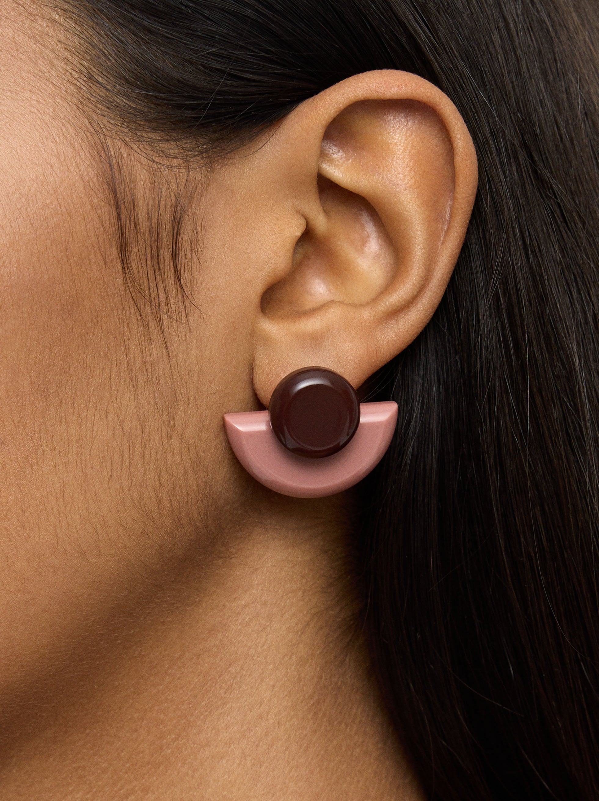 Pendientes Abanico Con Resina