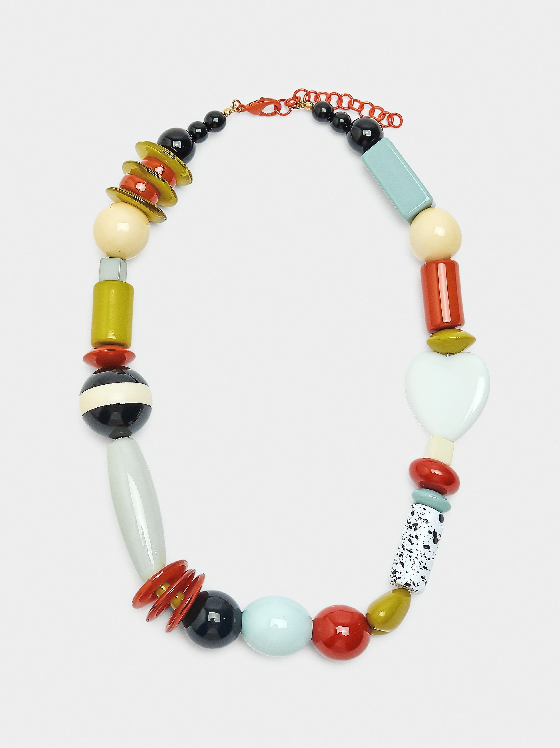 Collar Corto De Cuentas Multicolor