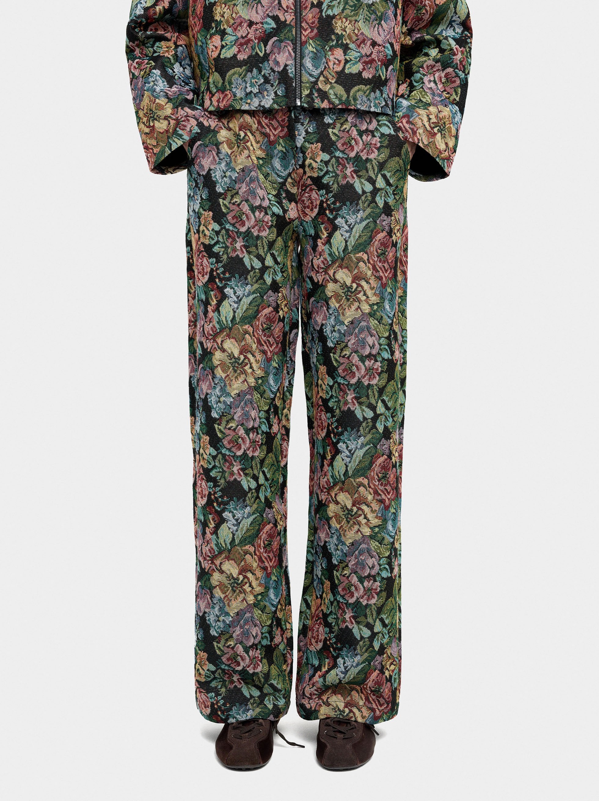 Pantalón Jacquard Floral