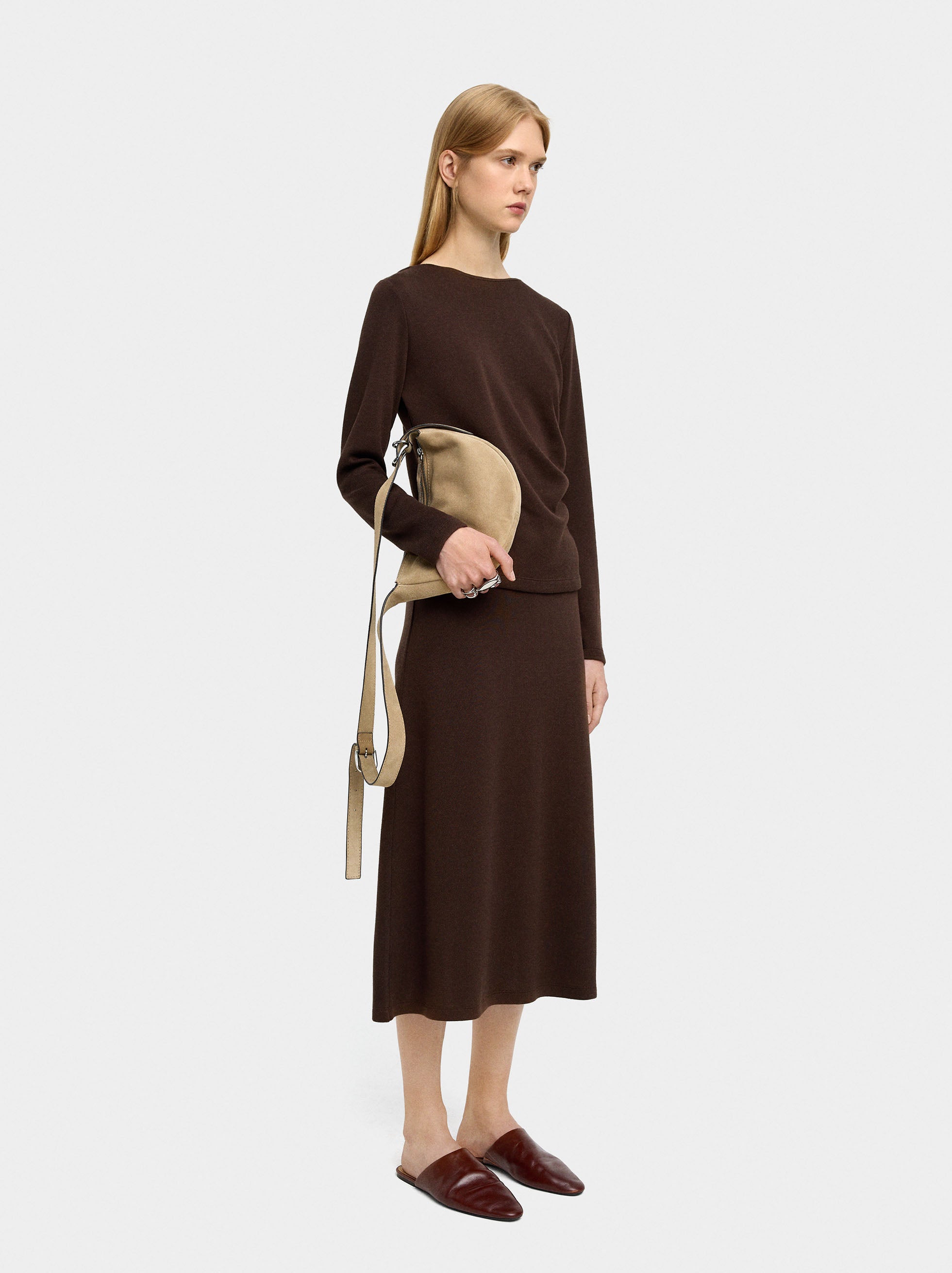 Camiseta Manga Larga Con Drapeado