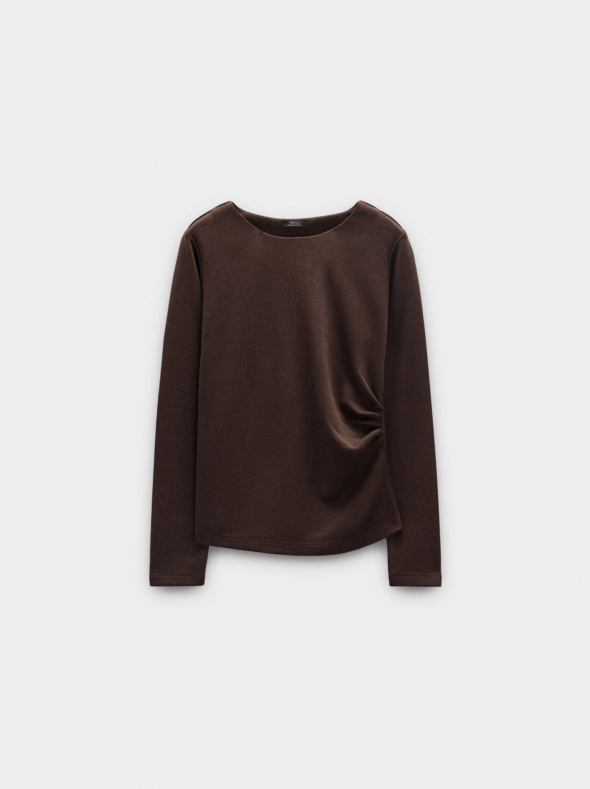 Camiseta Manga Larga Con Drapeado