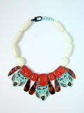 Collar Cuentas De Resina Con Charms De Tigre