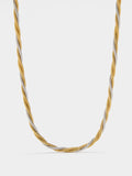 Collar Entrelazado Bicolor De Acero Inoxidable