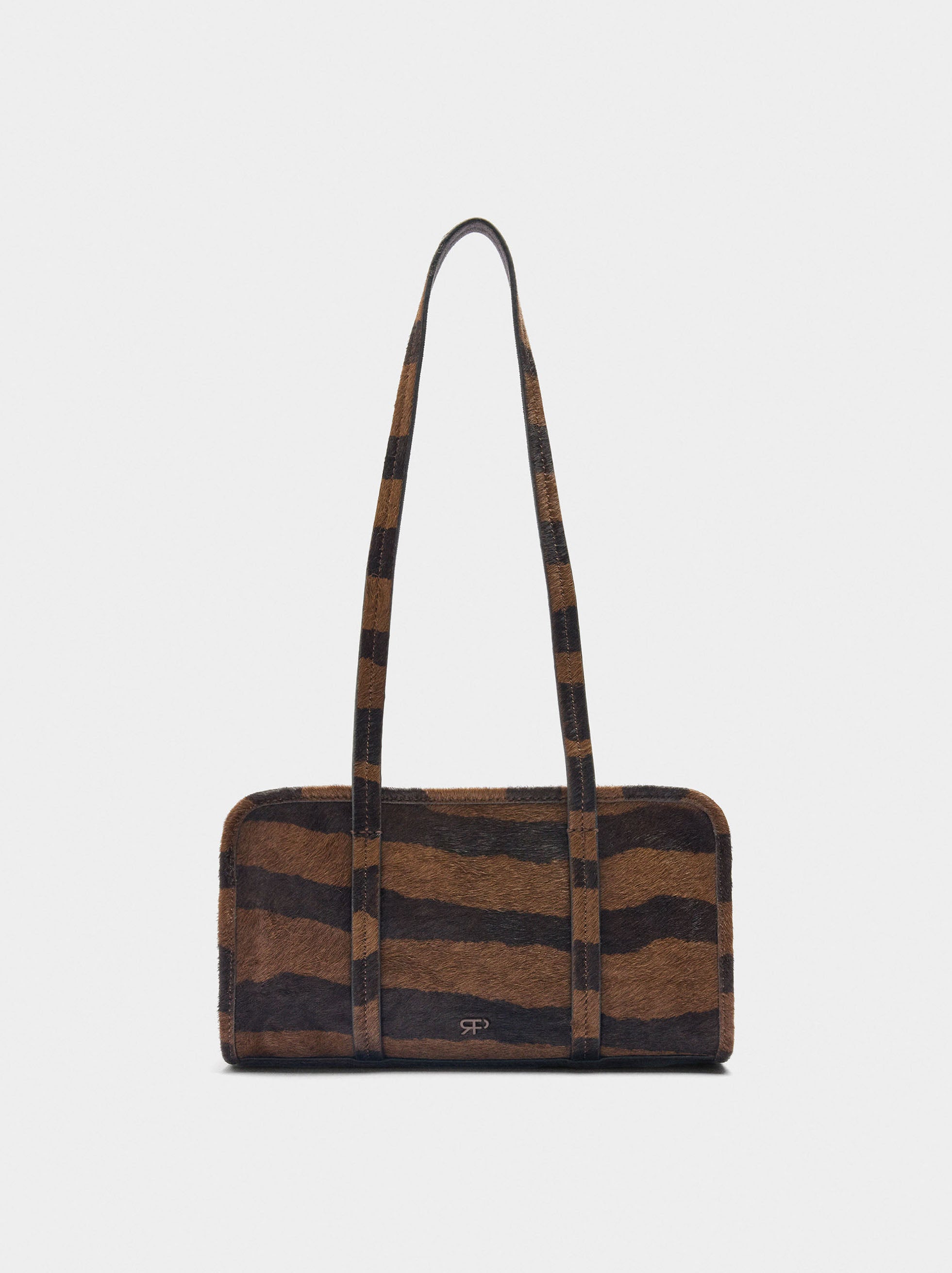 Bolso Bowling De Piel Estampado Animal