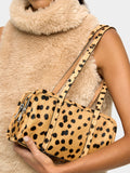 Bolso Bowling De Piel Estampado Animal