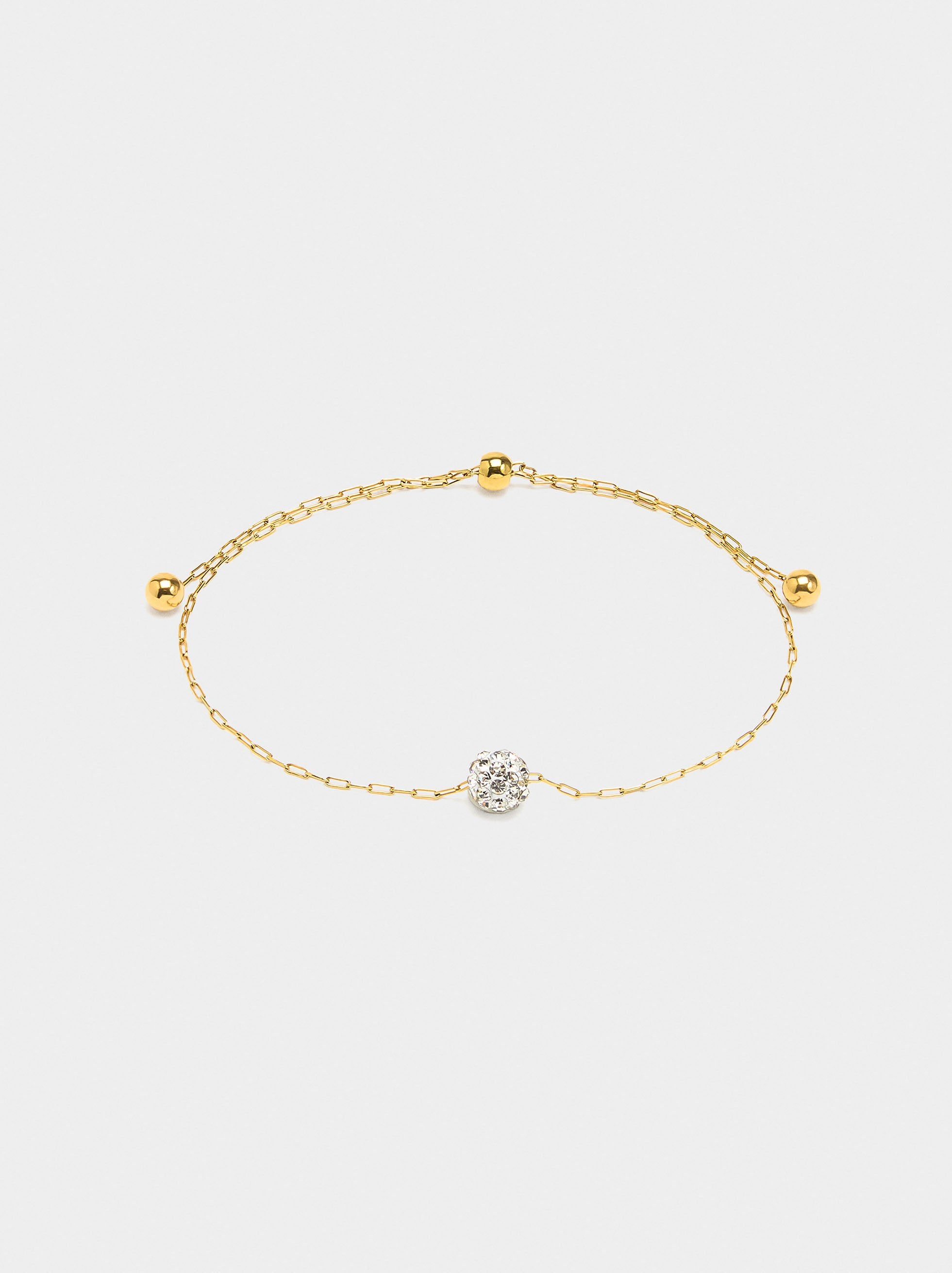 Pulsera Con Circonitas - Acero Inoxidable