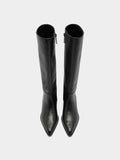 Botas De Piel Tacón Ancho
