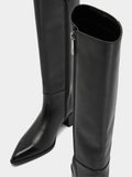 Botas De Piel Tacón Ancho