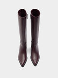 Botas De Piel Tacón Ancho