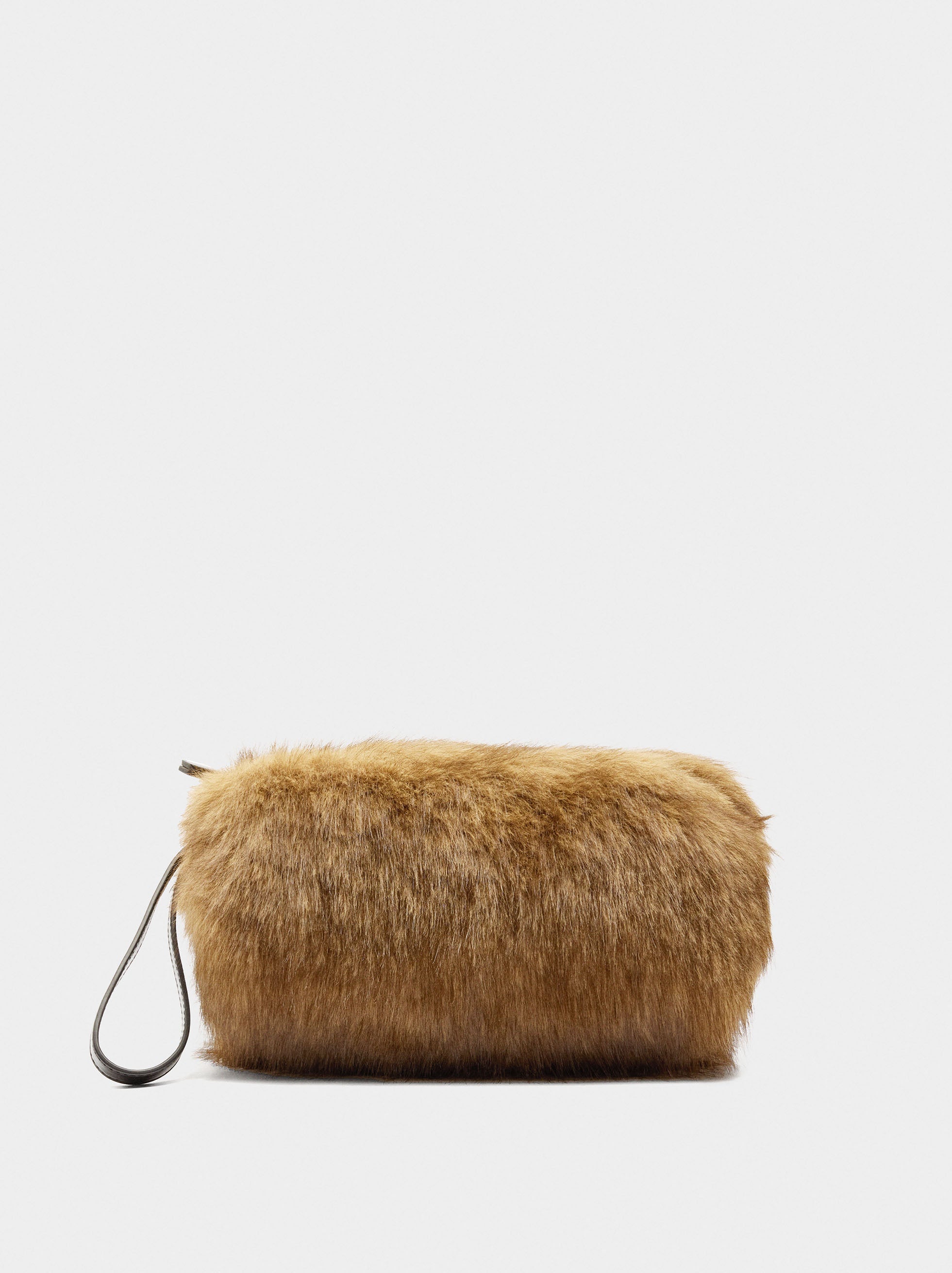 Bolso De Mano Efecto Pelo