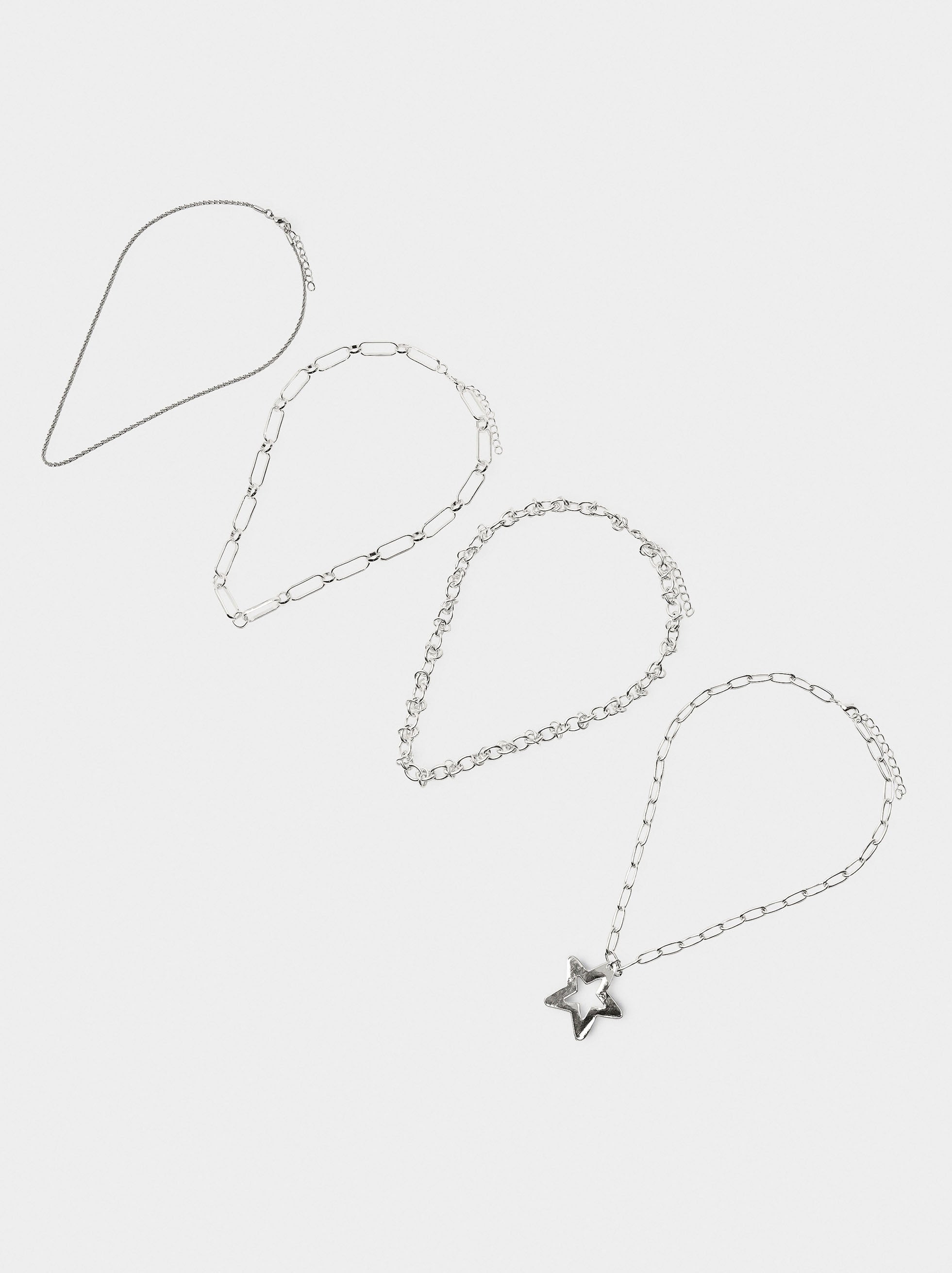 Set De Collares De Eslabones Con Estrella