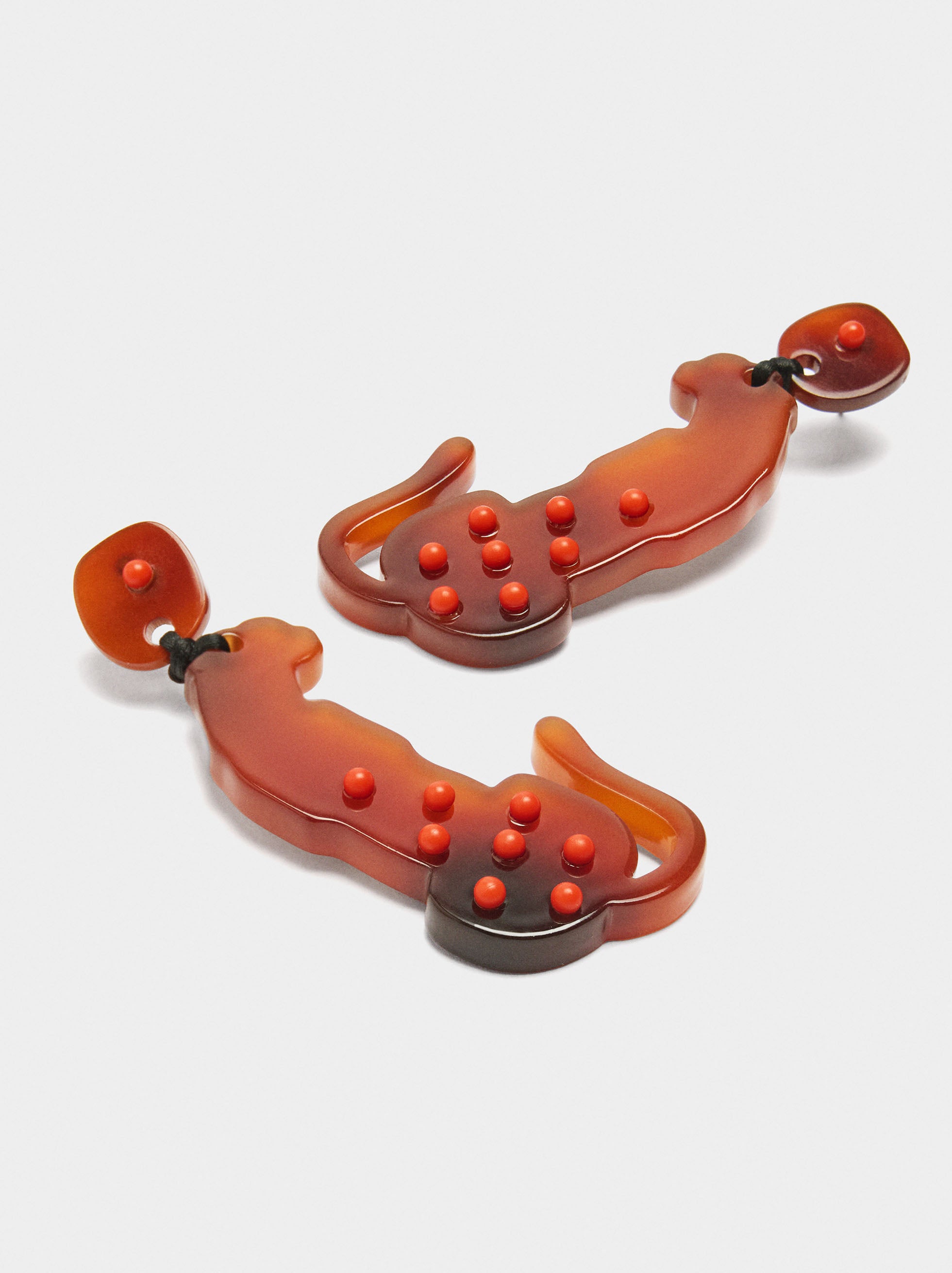 Pendientes Maxi Tigre De Resina