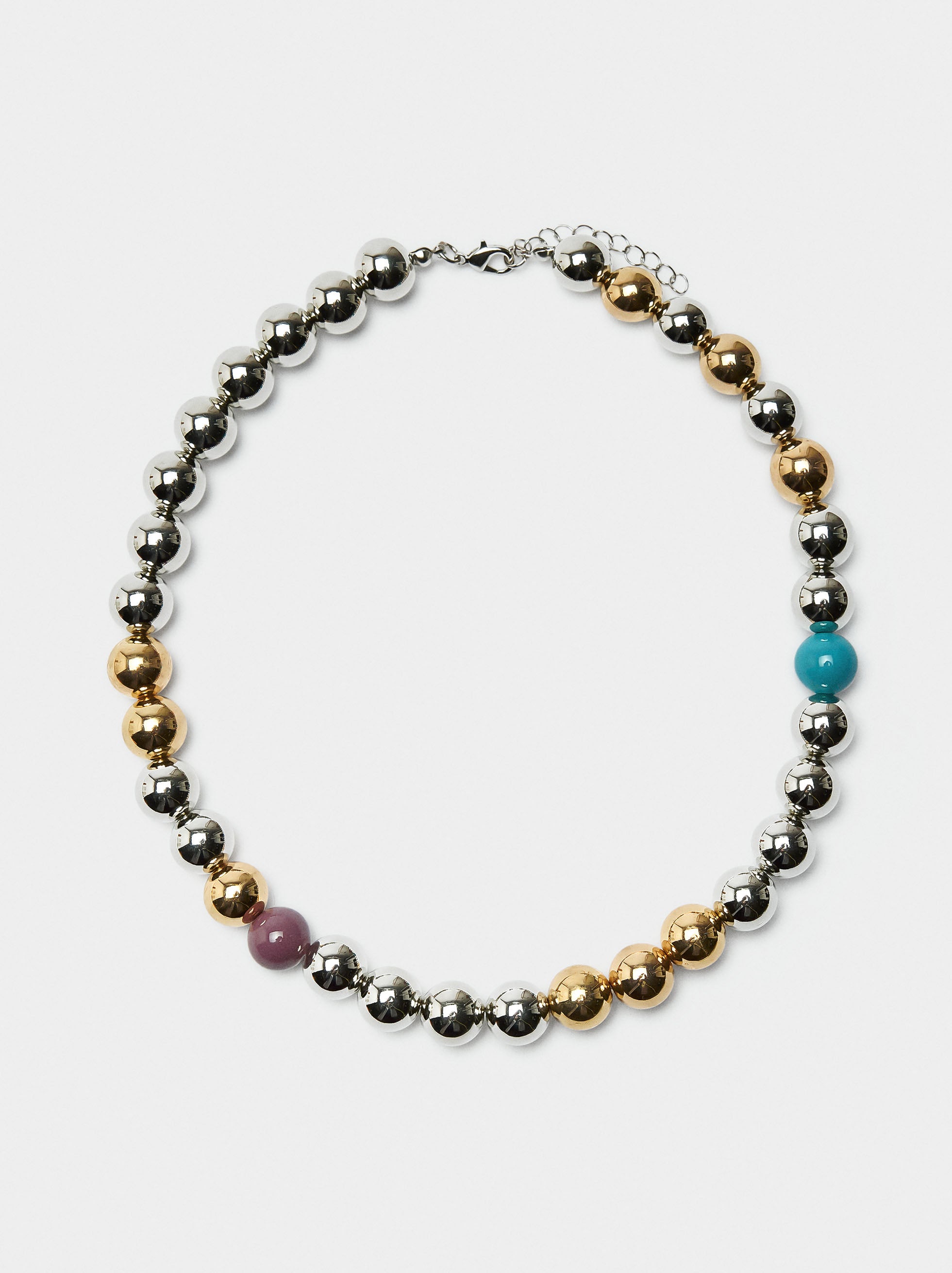 Collar Corto Con Abalorios